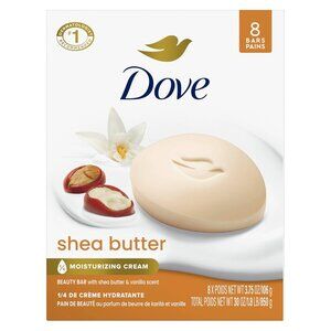 Beauty Bar Soap Shea Butter, 8 Count